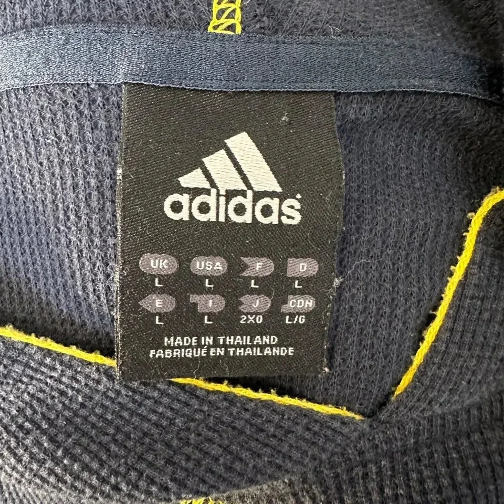 Adidas Navy Hooded Thermal‎ Long Sleeve Top